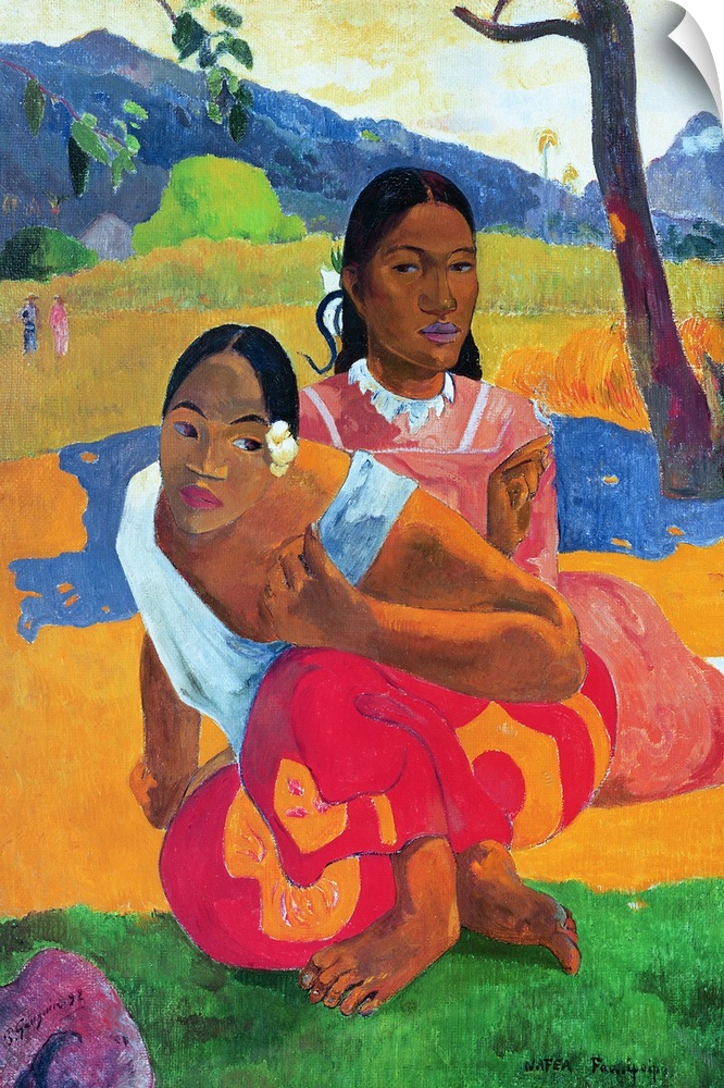 XIR60999 Nafea Faaipoipo (When are you Getting Married?), 1892 (oil on canvas)  by Gauguin, Paul (1848-1903); 105x77.5 cm;...