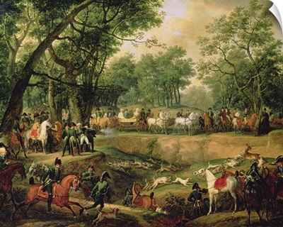 Napoleon on a hunt in the Compiegne Forest, 1811