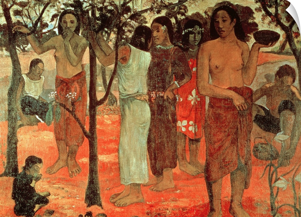 BAL7567 Nave Nave Mahana (Delightful Days), 1896 (oil on canvas); by Gauguin, Paul (1848-1903); 95x130 cm; Musee des Beaux...