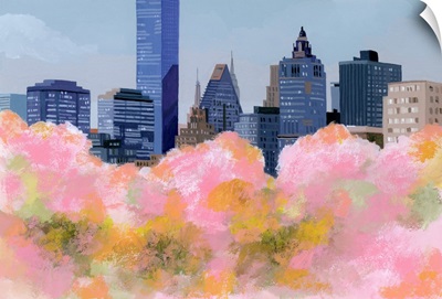 New York And Cherry Blossoms, 2016