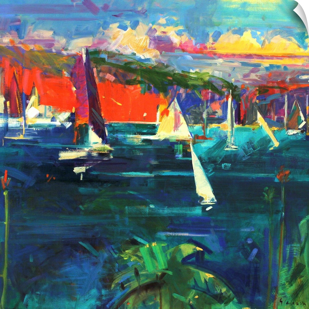 North Head, Sydney Harbour, 2012, originally oil on canvas.