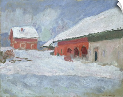 Norway, Red Houses At Bjornegaard, 1895