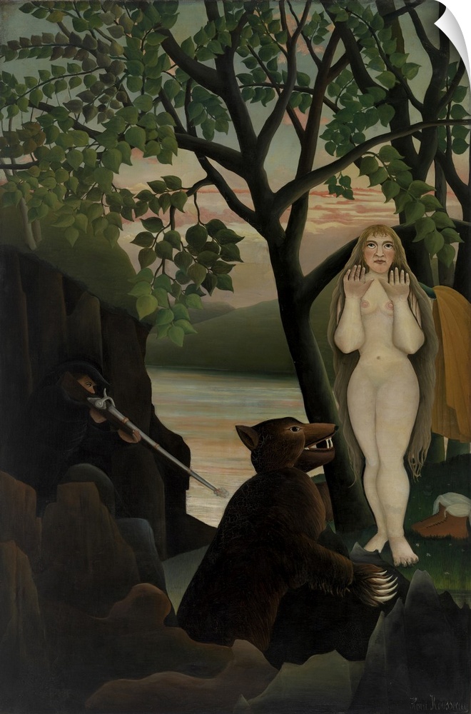 Nude And Bear, 1901 (Originally oil on canvas)