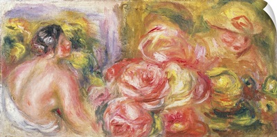 Nude Girl With Hat And Roses, 1916