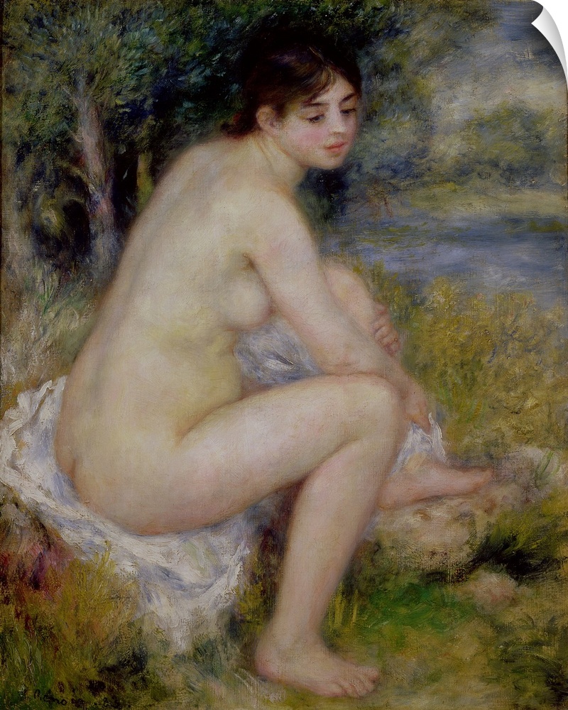 XIR19114 Nude in a Landscape, 1883 (oil on canvas); by Renoir, Pierre Auguste (1841-1919); 65x52 cm; Musee de l'Orangerie,...
