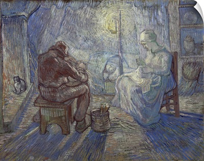 Nuit Famille De Paysans Dans Un Interieur - D'apres Millet, 1889