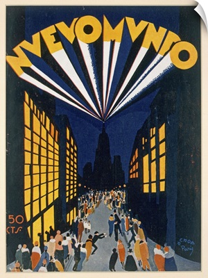 Nuovo Mondo, poster advertising a Radio City style venue in Paris, c.1928