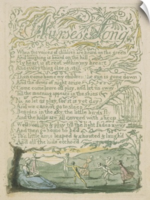 'Nurse's Song,' plate 18 from 'Songs of Innocence,' 1789