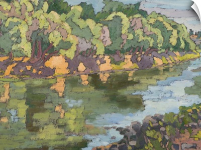 On the Sunny Side of River Koros, oil on board
