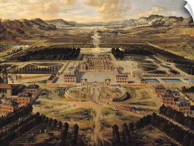 Perspective view of the Chateau, Gardens and Park of Versailles