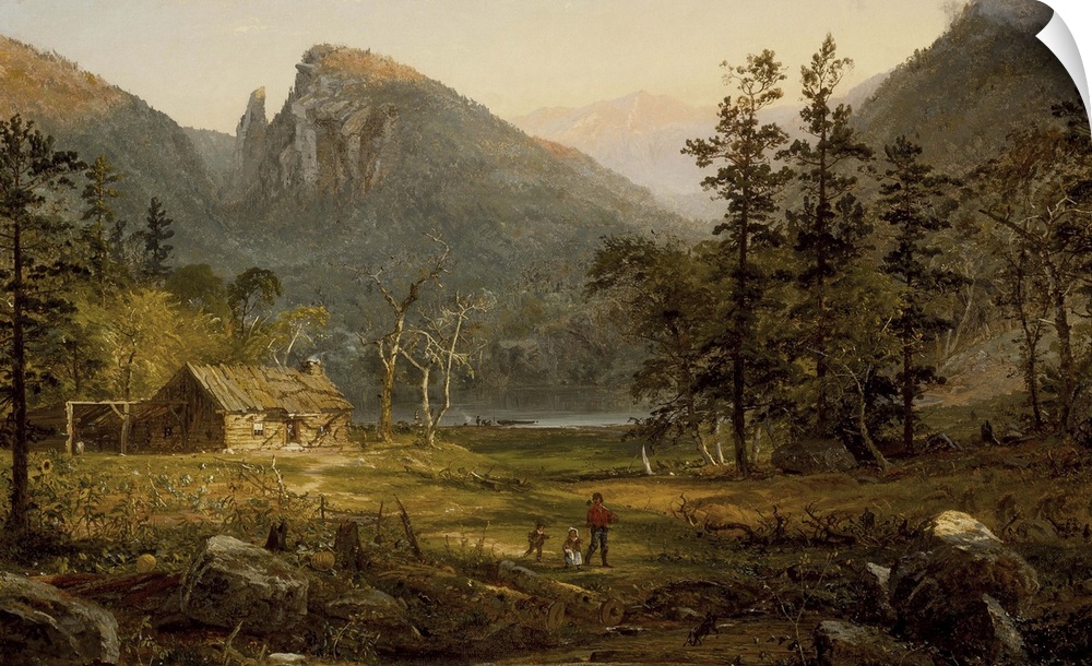 Pioneer's Home, Eagle Cliff, White Mountains, 1859, oil on canvas.  By Jasper Cropsey (1823-1900).