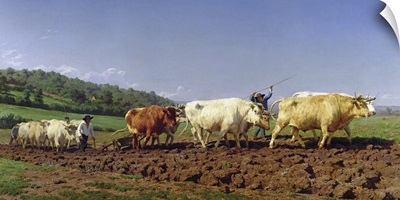 Ploughing in Nivernais, 1849