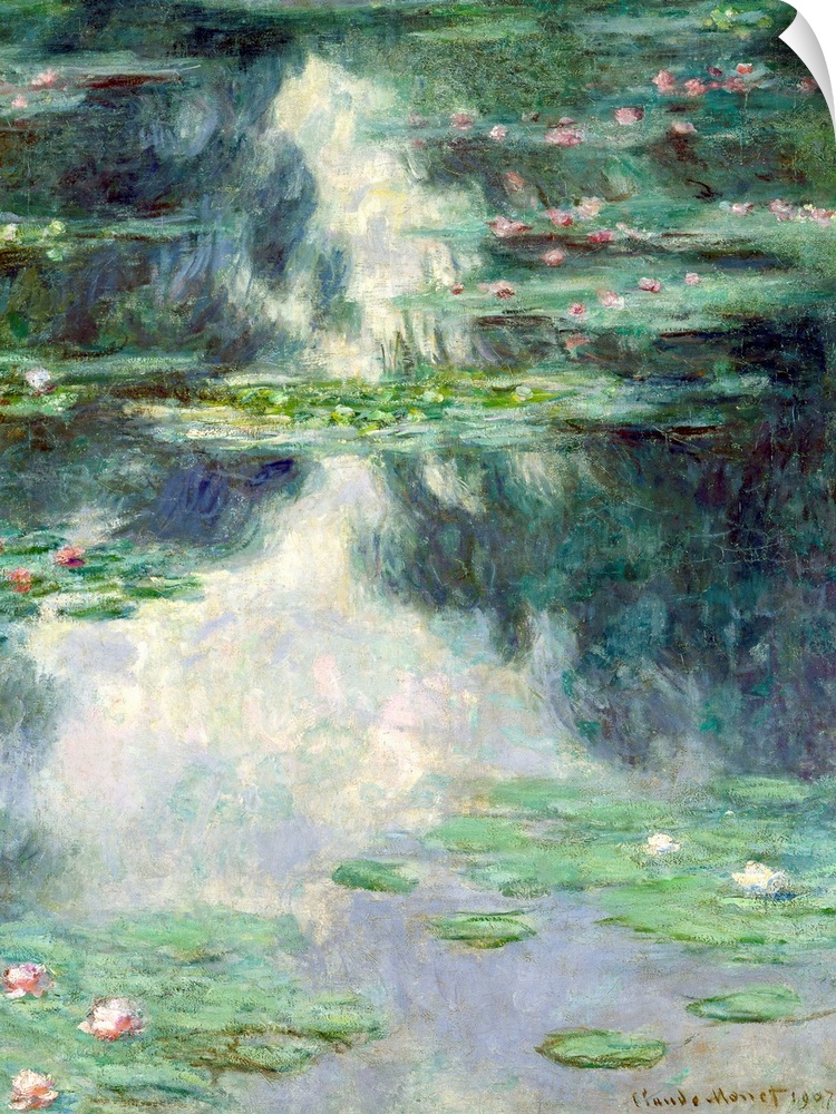 IMJ253460 Pond with Water Lilies, 1907 (oil on canvas) by Monet, Claude (1840-1926); 101.5x72 cm; The Israel Museum, Jerus...