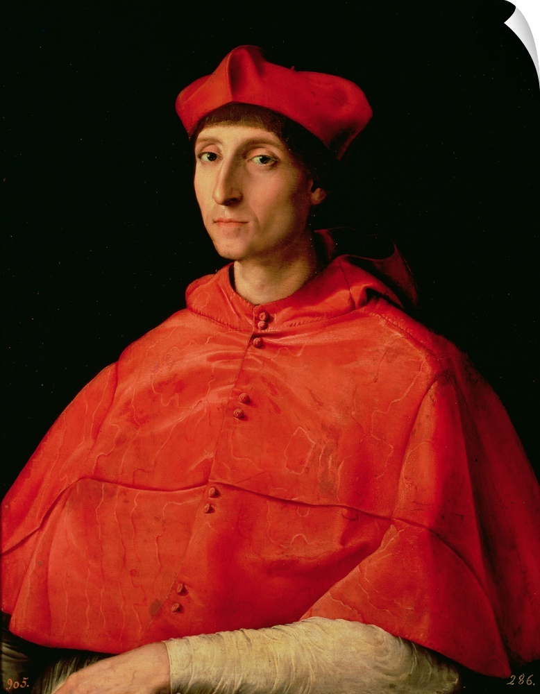 XIR30266 Portrait of a Cardinal (oil on panel); by Raphael (Raffaello Sanzio of Urbino) (1483-1520); 79x61 cm; Prado, Madr...