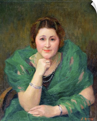 Portrait of a Russian Woman with a Green Scarf