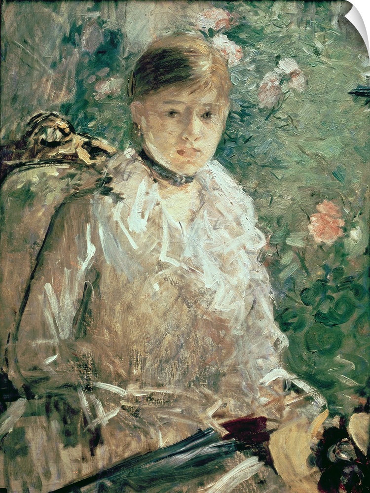 XIR154130 Portrait of a Young Lady (oil on canvas)  by Morisot, Berthe (1841-95); Musee Fabre, Montpellier, France; (add. ...