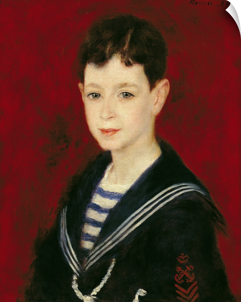 XIR161376 Portrait of Fernand Halphen (1872-1917) 1880 (oil on canvas)  by Renoir, Pierre Auguste (1841-1919); 46x38 cm; M...