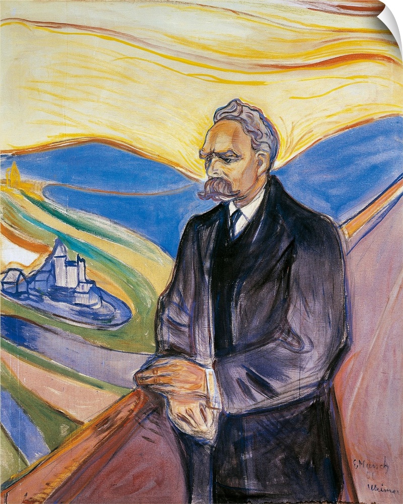 Portrait of German philosopher Friedrich Nietzsche (Rocken, 1844-Weimar, 1900), 1906, by Edvard Munch (1863-1944), origina...