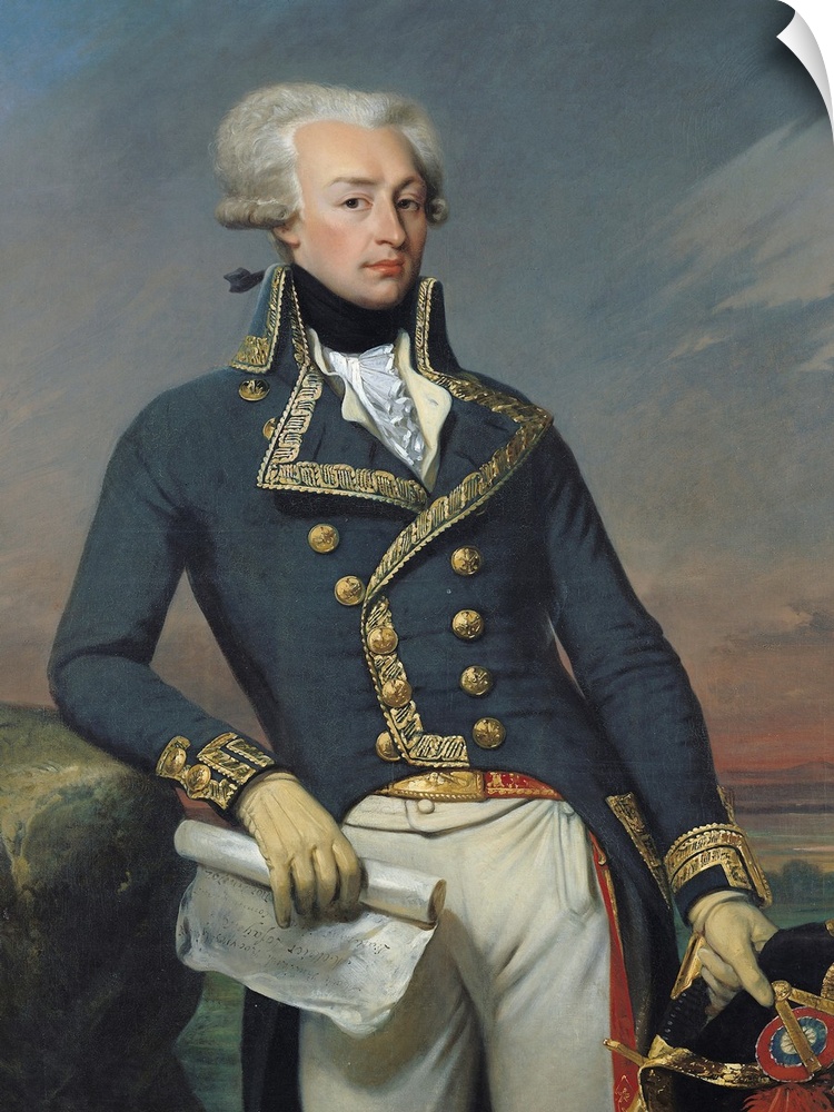 XIR80037 Portrait of Gilbert Motier (1757-1834) the Marquis de La Fayette as a Lieutenant General, 1791 (oil on canvas); b...
