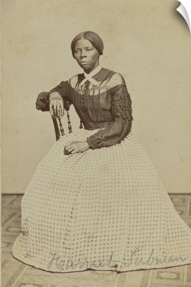 Portrait of Harriet Tubman, 1868-69 (albumen print) by Powelson, Benjamin F. (1823-85); Private Collection; (add.info.: Bo...