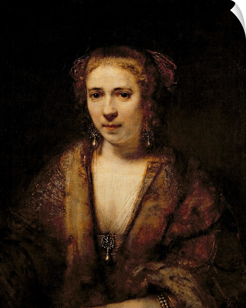 XIR267680 Portrait of Hendrikje Stoffels (1625-63) (oil on canvas)  by Rembrandt Harmensz. van Rijn (1606-69); 74x61 cm; L...