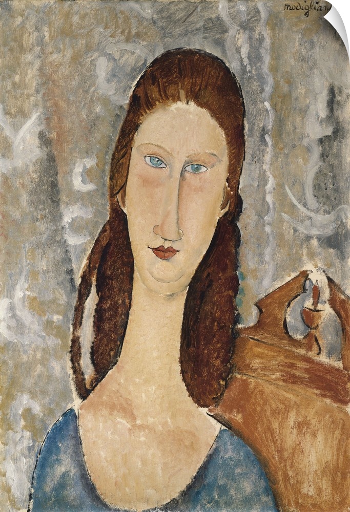 CH378370 Portrait of Jeanne Hebuterne (oil on canvas) by Modigliani, Amedeo (1884-1920); Private Collection; (add.info.: J...