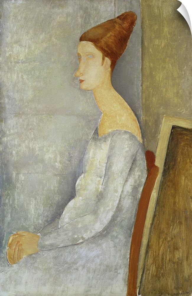 Formerly captioned: Woman Seated with White Dress and Red Hair