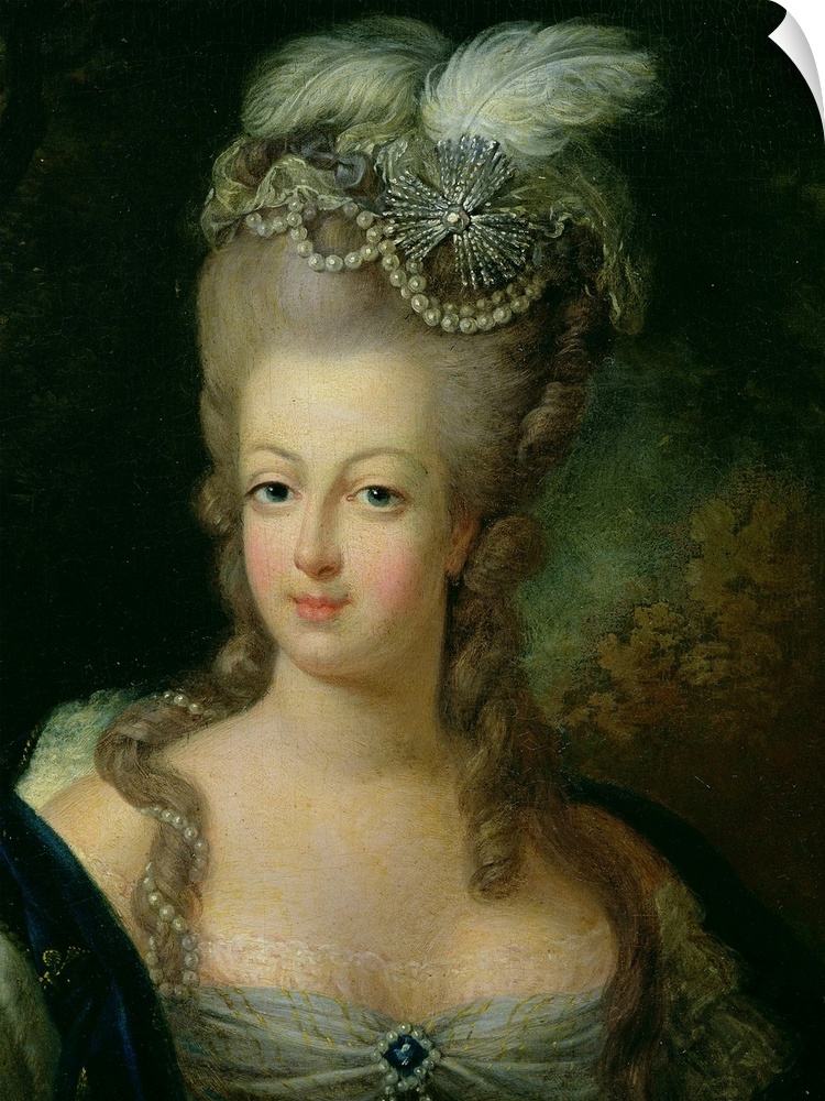 XIR165885 Portrait of Marie-Antoinette de Habsbourg-Lorraine (1755-93) (oil on canvas); by French School, (18th century); ...