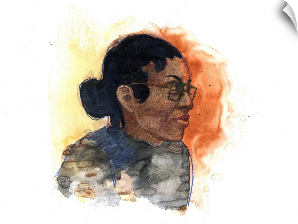 Portrait of Rosa Parks (1913-2005) iconic figure in the fight against racial segregation in the United States (African Ame...