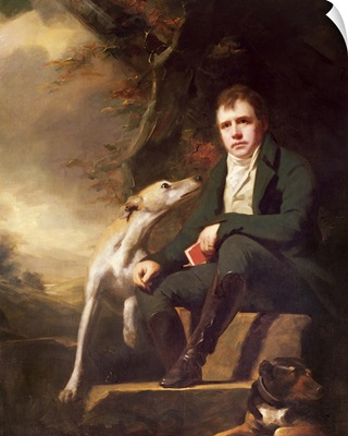 Portrait of Sir Walter Scott and his dogs