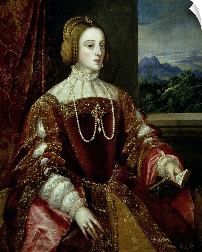 XIR61237 Portrait of the Empress Isabella of Portugal, 1548; by Titian (Tiziano Vecellio) (c.1488-1576); oil on canvas; Pr...