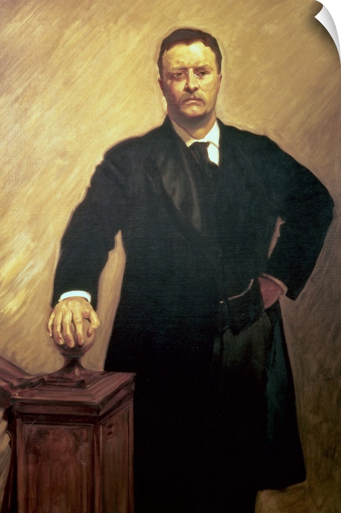 XJL62306 Portrait of Theodore Roosevelt; by Sargent, John Singer (1856-1925); oil on canvas; U.S. Naval Academy Museum, Ne...