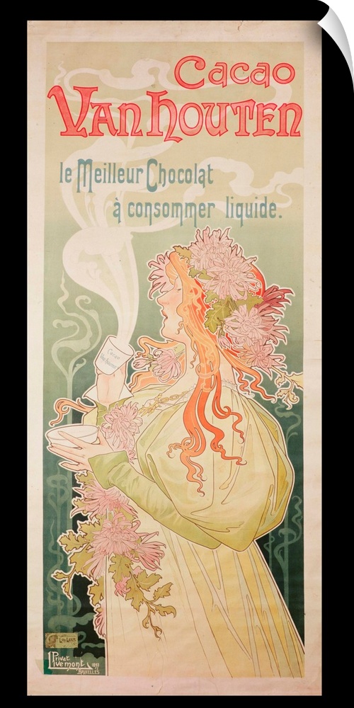BAL1494 Poster advertising 'Cacao Van Houten', Belgium, 1897 (colour litho)  by Livemont, Privat (1861-1936); colour litho...
