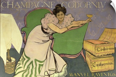 Poster advertising Codorniu Champagne