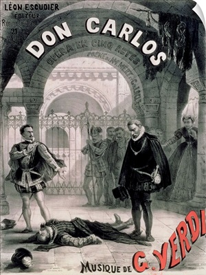 Poster advertising 'Don Carlos', opera by Giuseppe Verdi (1816-1901)