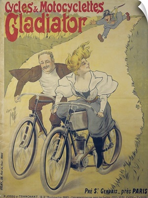 Poster advertising Gladiator bicycles and motorcycles