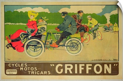 Poster advertising 'Griffon Cycles, Motos