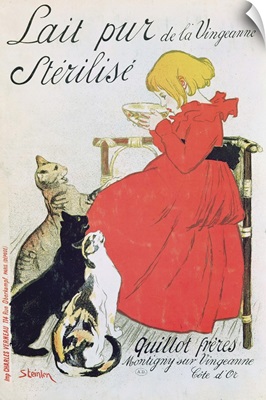 Poster advertising Pure Sterilised Milk from La Vingeanne