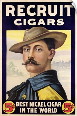 Poster advertising Recruit Cigars, c.1899