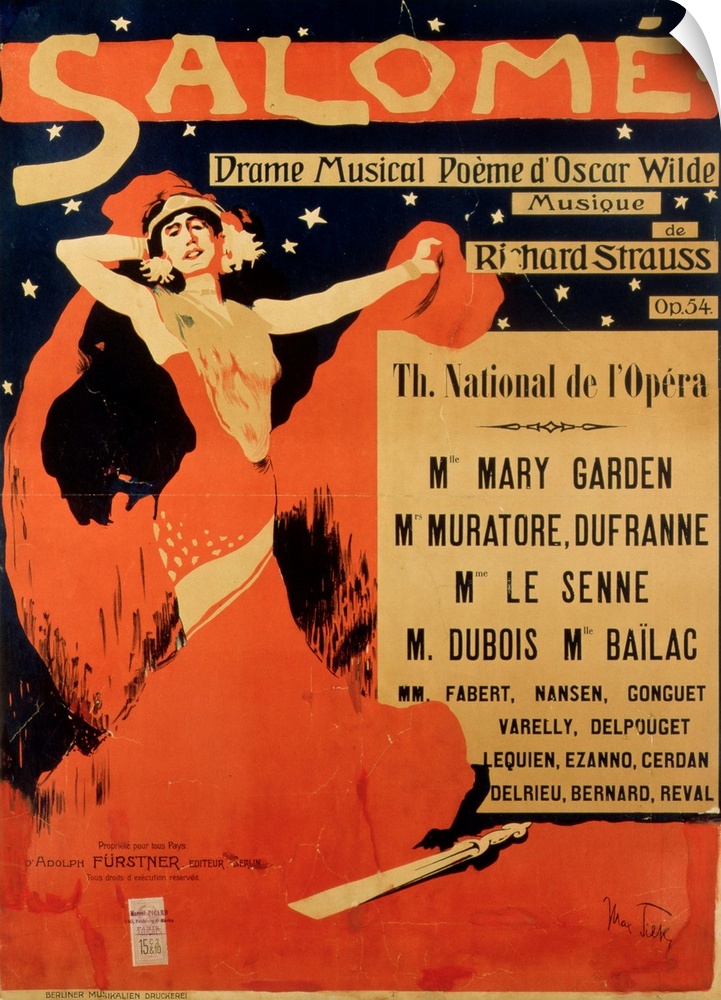 XJL158468 Poster advertising 'Salome', opera by Richard Strauss (1864-1949) (litho) by Tilke, Max (1869-1942)