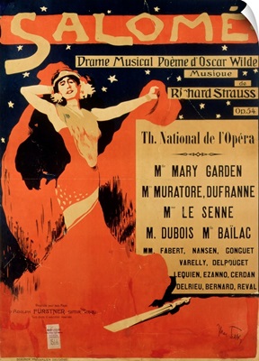 Poster advertising 'Salome', opera by Richard Strauss (1864-1949)
