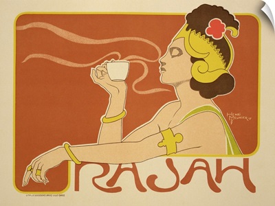 poster advertising the 'Cafe Rajah', 1897