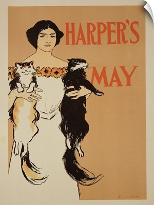 poster advertising the May Issue of 'Harper's Magazine', 1897
