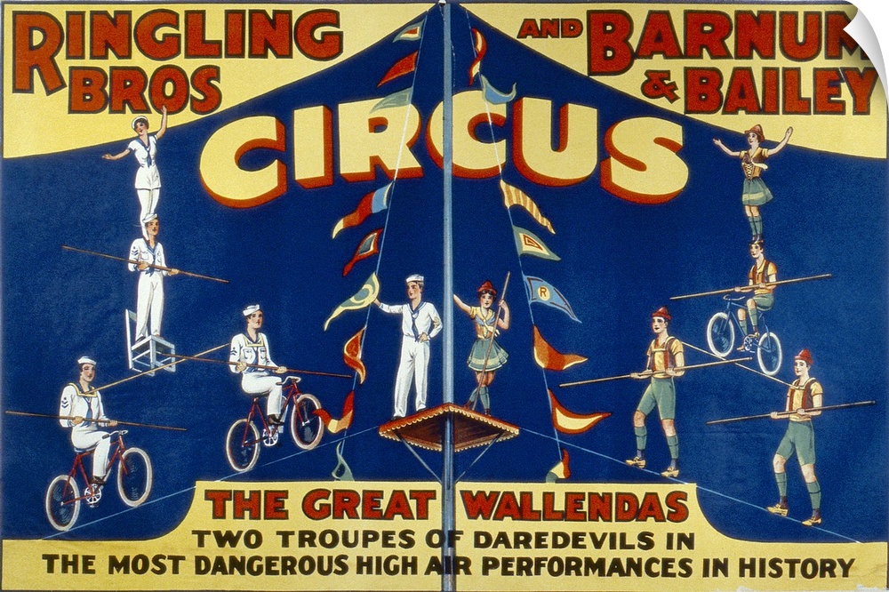 Poster advertising the 'Ringling Bros. and Barnum