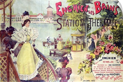 Poster advertising the spa resort of Enghien les Bains, France, late 19th century