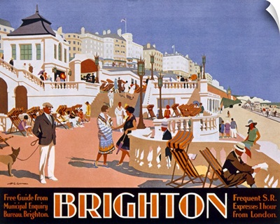 Poster advertising travel to Brighton