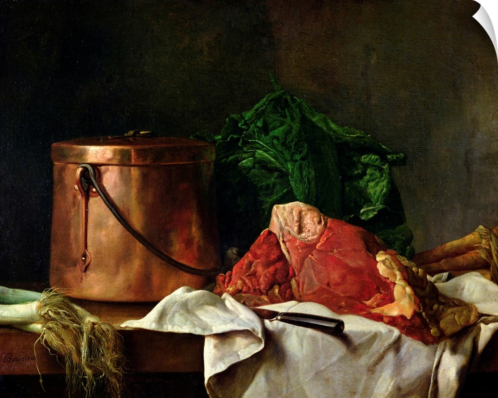 XIR237930 Preparations for a Stew (oil on canvas) by Bounieu, Michel-Honore (1740-1814); 64.5x80.5 cm; Louvre, Paris, Fran...