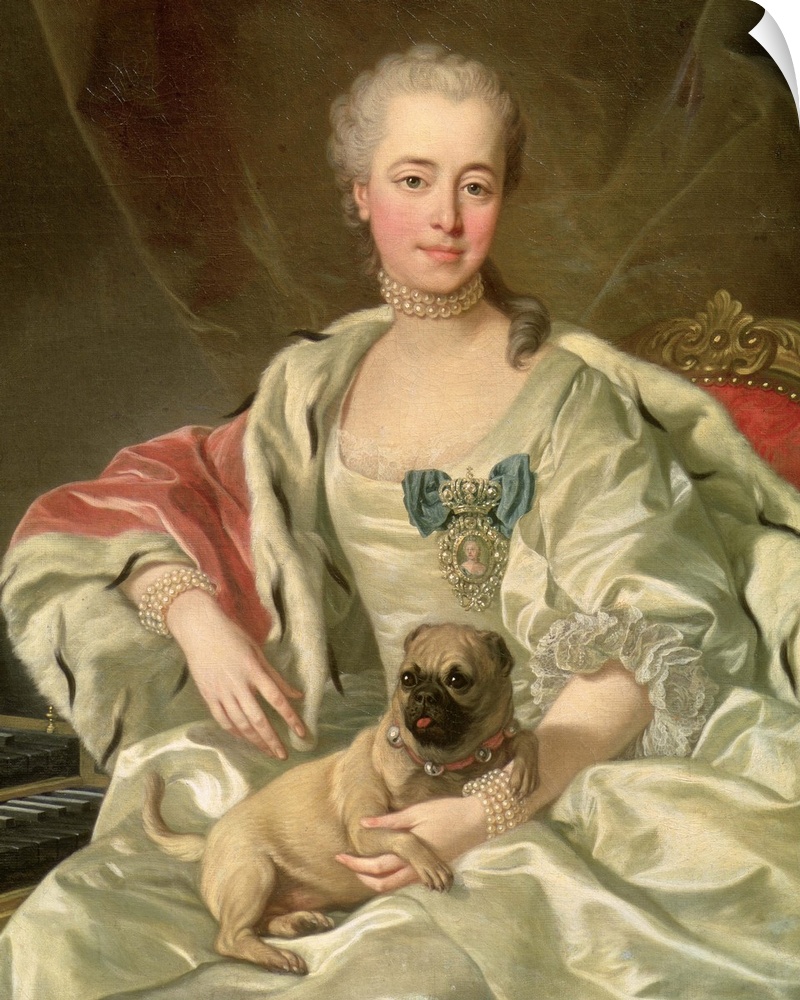 XIR47594 Princess Ekaterina Golitsyna (1720-91) 1759 (oil on canvas)  by Loo, Louis Michel van (1707-71); 97x83 cm; Pushki...