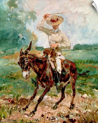 Raoul Tapie de Celeyran on a Donkey