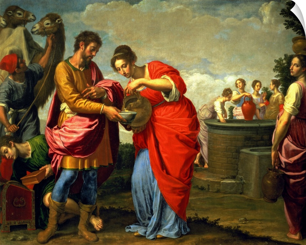 XAM74849 Rebecca and Eliezer at the Well, c.1626-27; by Vannini, Ottavio (1585-1643); oil on canvas; 120x54 cm; Kunsthisto...